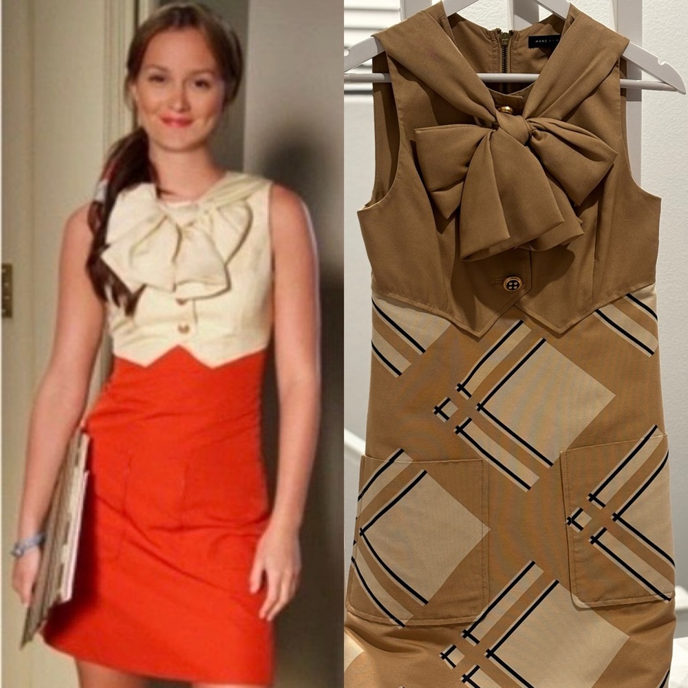 aso blair waldorf gossip girl marc by marc jacobs alessandra bow dress